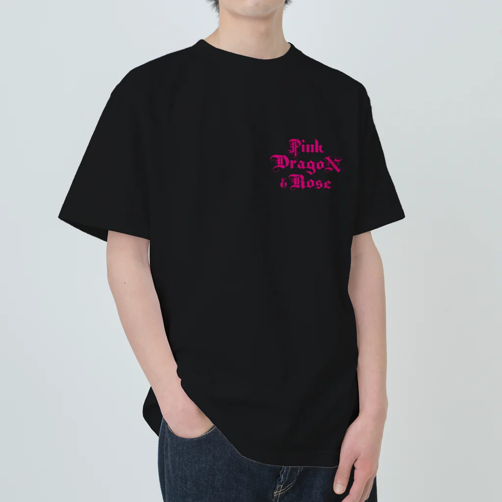 PiNK+18COMiCSのPink Doragon ＆ Rose ヘビーウェイトTシャツ