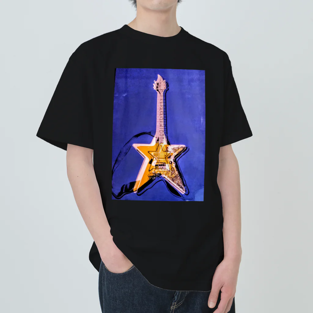 Rock★Star Guitar School 公式Goodsのアンディ・星ギター・ウォーホール ヘビーウェイトTシャツ