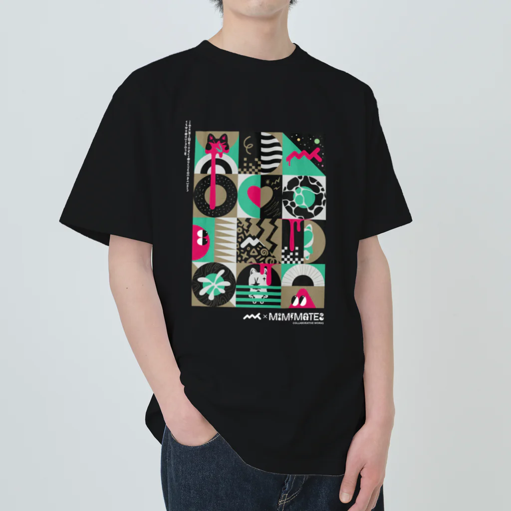 Metaani Fan Fiction Goods Storeの※黒色アイテムのみ MIMI Hide # 028 Heavyweight T-Shirt