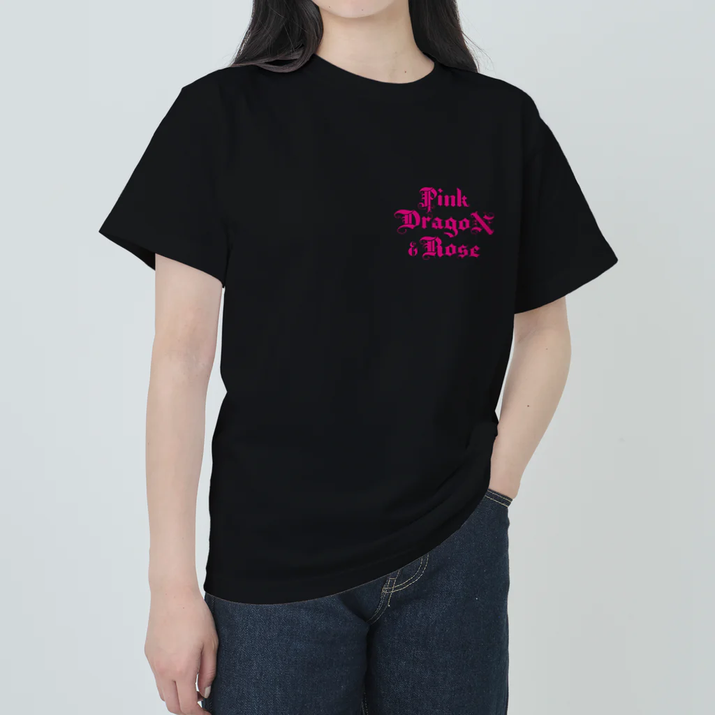 PiNK+18COMiCSのPink Doragon ＆ Rose ヘビーウェイトTシャツ