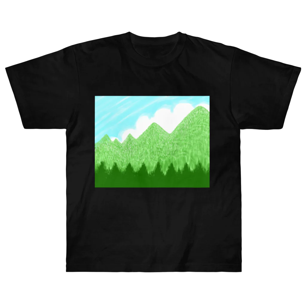 ✨🌈✨ユラクラカン🇯🇵 ✨🌈✨の☁️青空と雲☁️と青い山脈🗻ズ Heavyweight T-Shirt