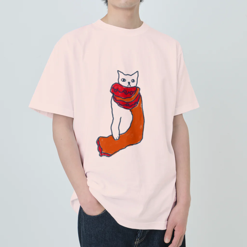 chubby the catのcat with a scarf Heavyweight T-Shirt