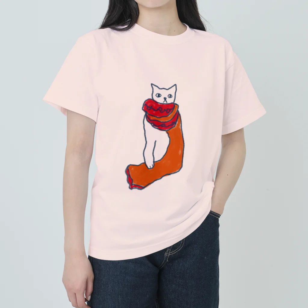 chubby the catのcat with a scarf Heavyweight T-Shirt