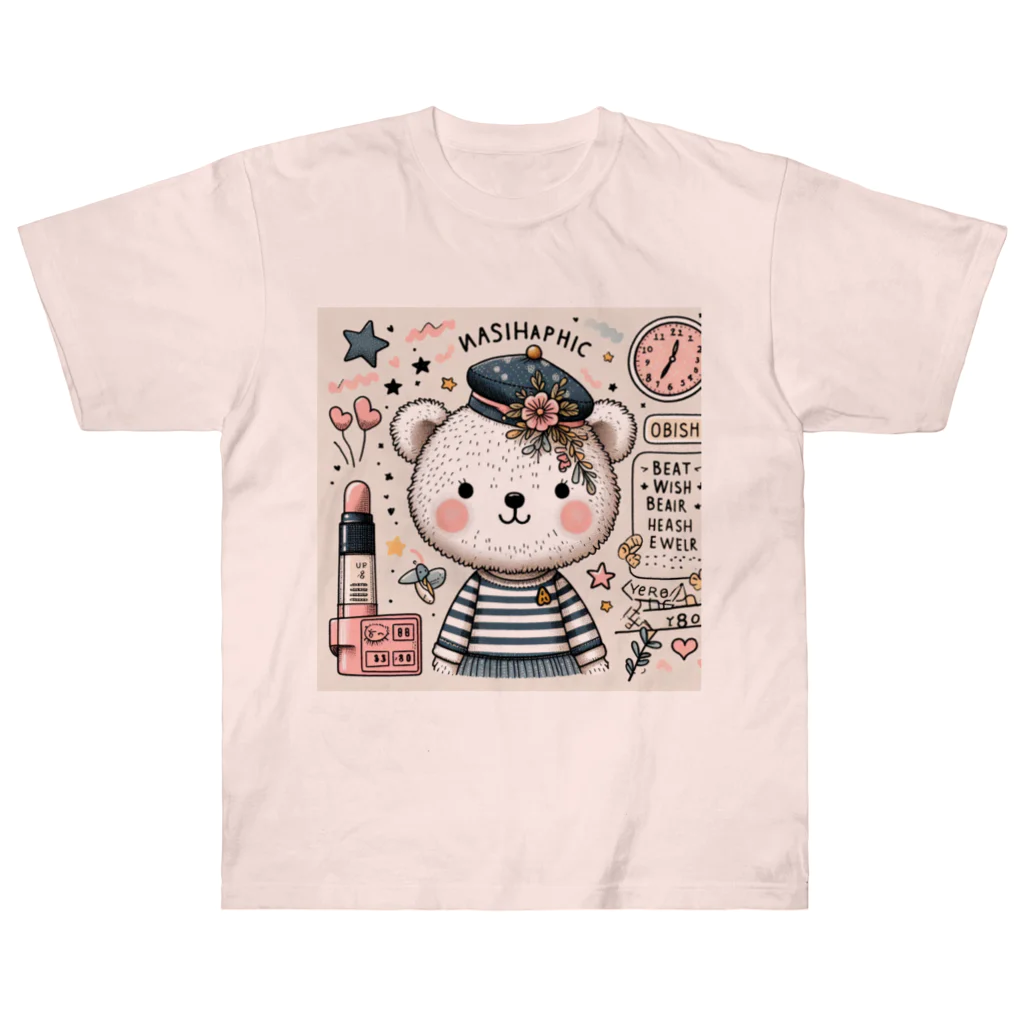 　  　✤ れもん＆ルイ✤の🌸お買い物　くまちゃん Heavyweight T-Shirt