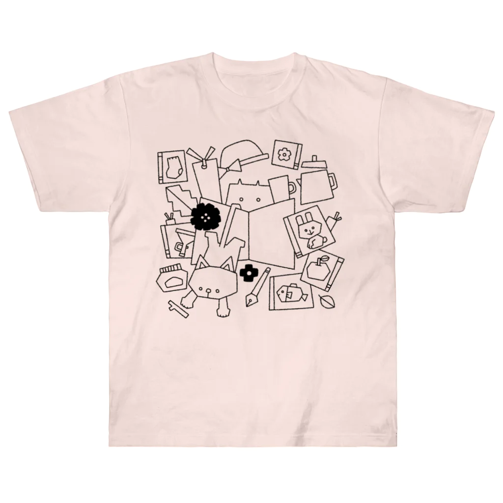 Illustrator イシグロフミカのBOOKCATCOFFEE Heavyweight T-Shirt