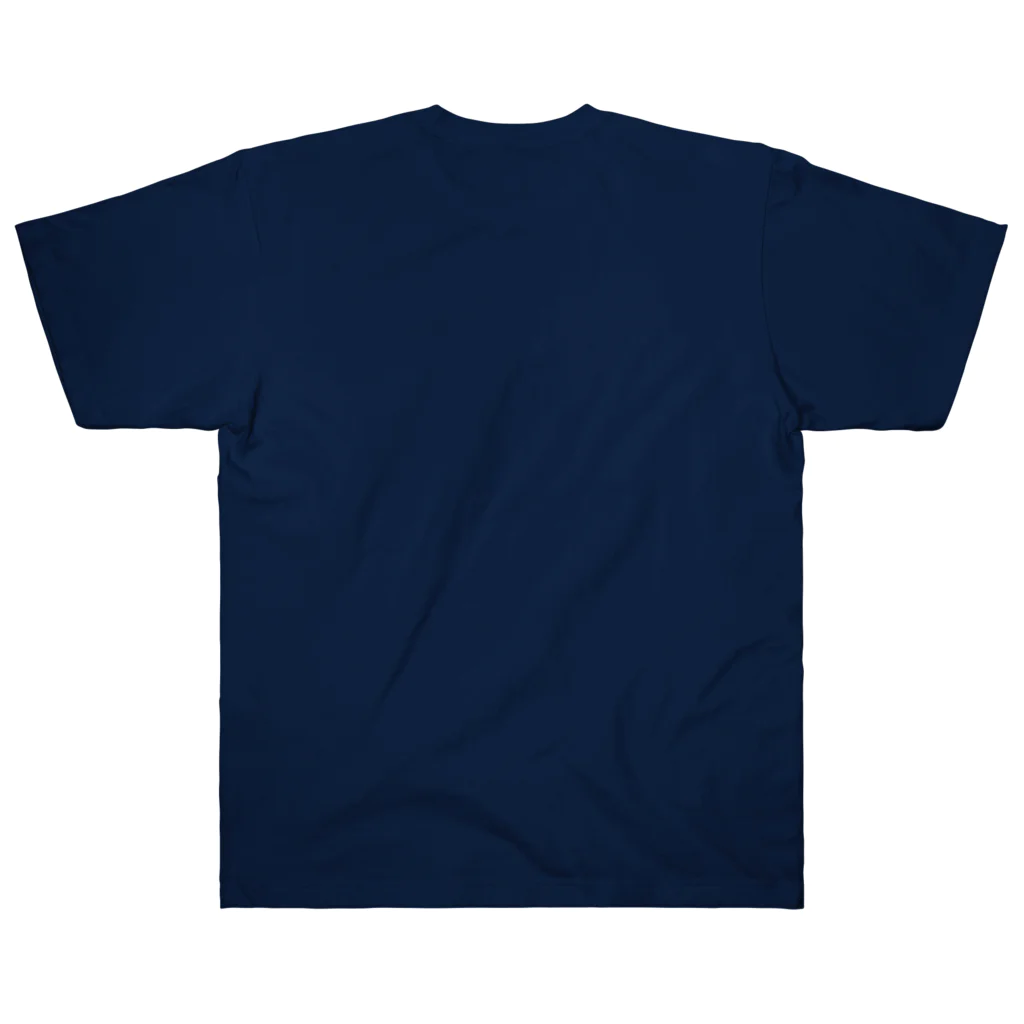 QUQU_WORKSのスノーボードをへし折るイエティ ホワイト Heavyweight T-Shirt