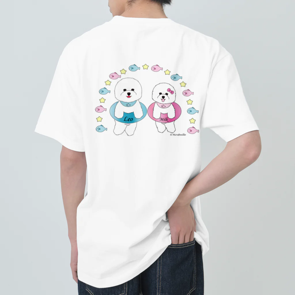 ミルフィーユ(Mirufeuille)のゆったりまったりレオ＆みるく2 ヘビーウェイトTシャツ