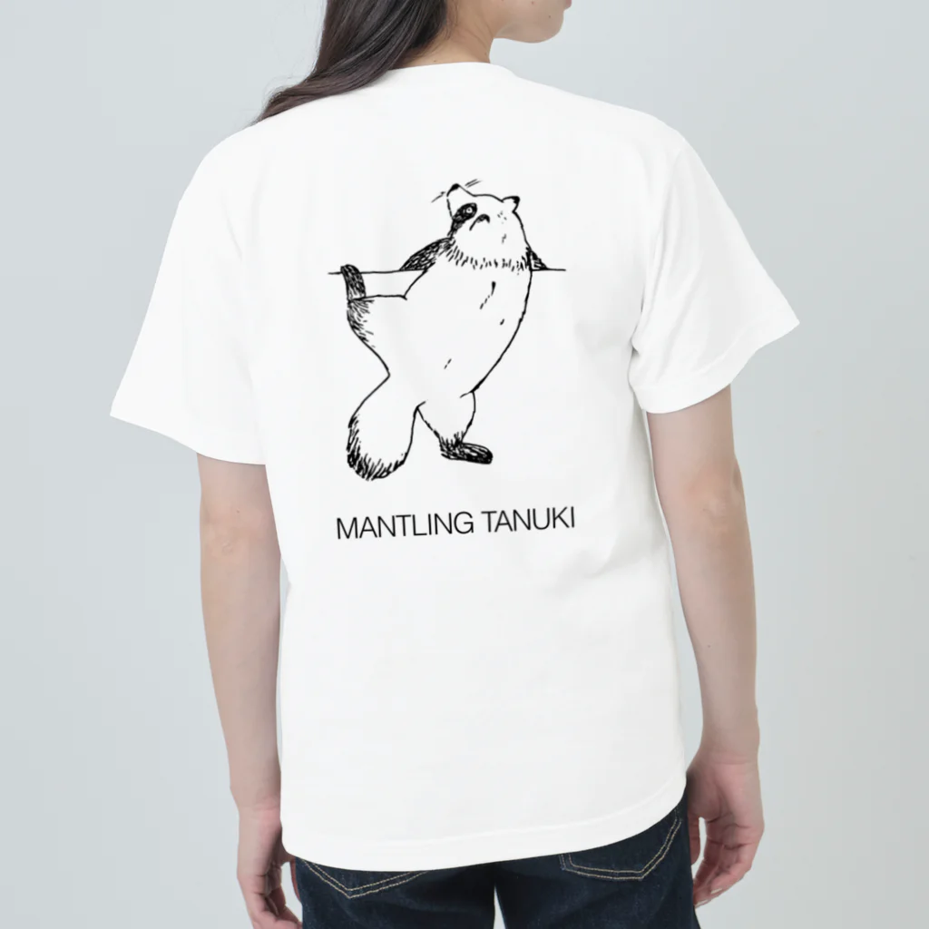 mantling tanukiのMANTLING TANUKI(黒たぬ) ヘビーウェイトTシャツ