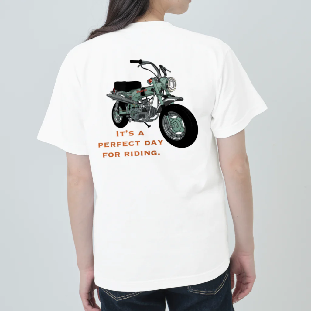 mayon's animal shopのバイクTシャツ　レトロなダックス Heavyweight T-Shirt