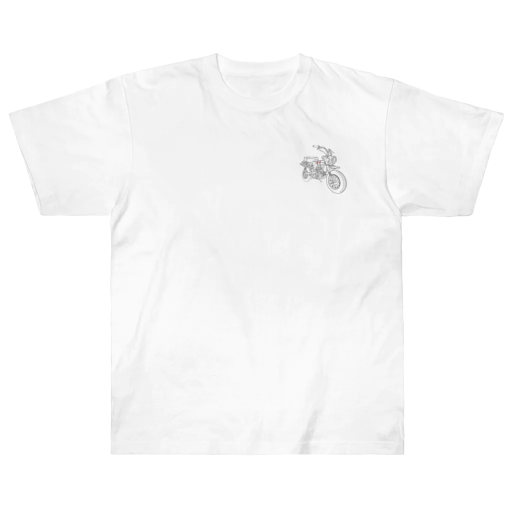 mayon's animal shopのバイクTシャツ　レトロなダックス Heavyweight T-Shirt