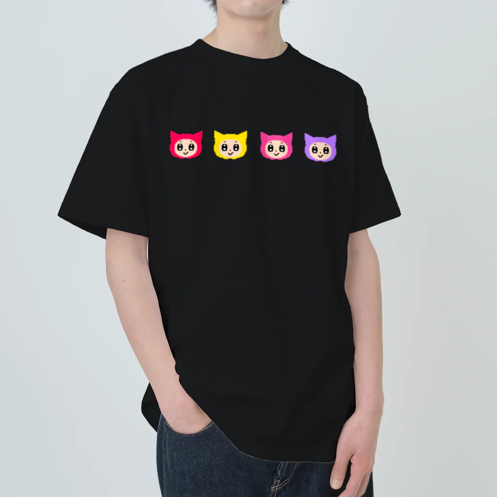 音口あいの音楽研究所のドット絵いもにゃん Heavyweight T-Shirt