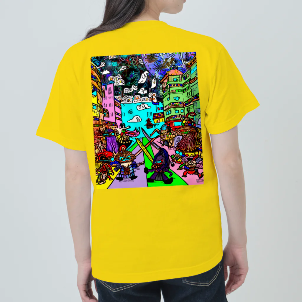 Ａ’ｚｗｏｒｋＳの宇宙人類皆兄弟 VERTICAL Heavyweight T-Shirt