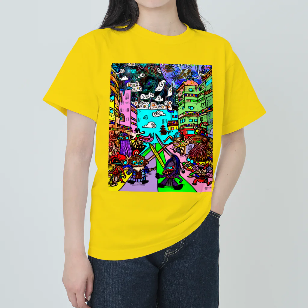 Ａ’ｚｗｏｒｋＳの宇宙人類皆兄弟 VERTICAL ヘビーウェイトTシャツ