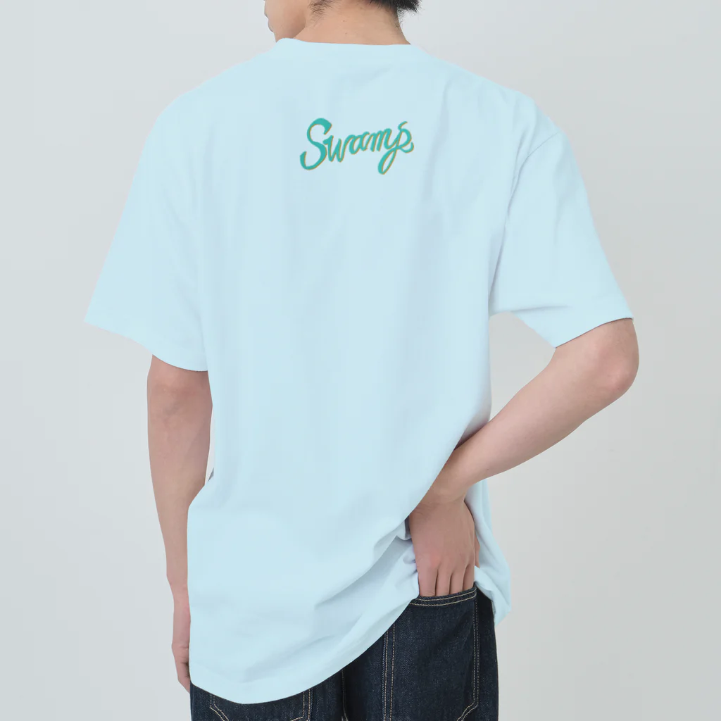 hilo tomula トムラ ヒロのSuper Positive Green Orange ヘビーウェイトTシャツ