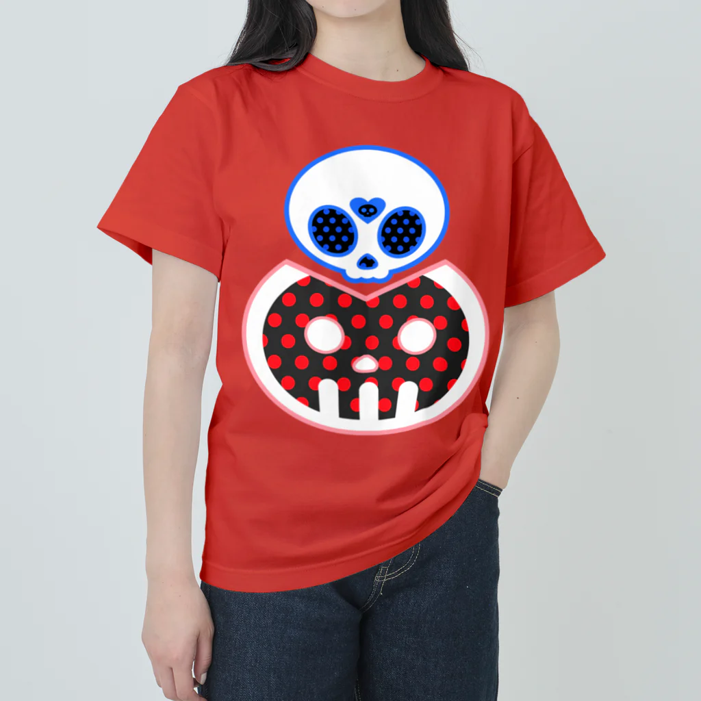 Ａ’ｚｗｏｒｋＳのどくろくんとどくろちゃん Heavyweight T-Shirt