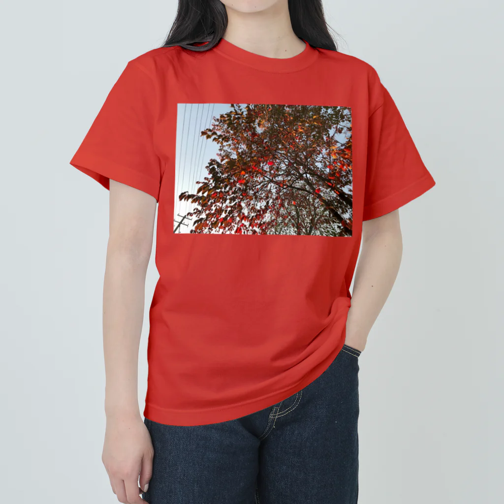 空屋　sorayakusakaの201910181619002　桜の紅葉 Heavyweight T-Shirt