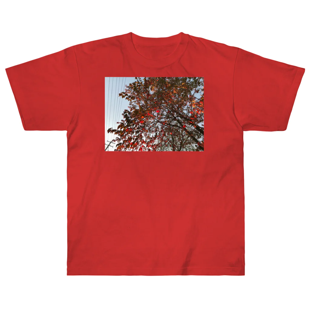 空屋　sorayakusakaの201910181619002　桜の紅葉 Heavyweight T-Shirt