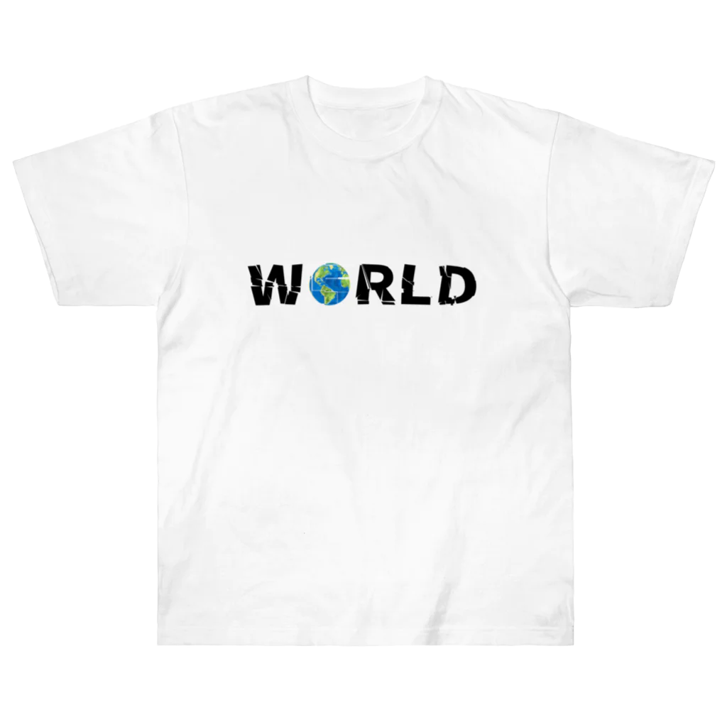 Ａ’ｚｗｏｒｋＳのWORLD(英字＋１シリーズ) ヘビーウェイトTシャツ