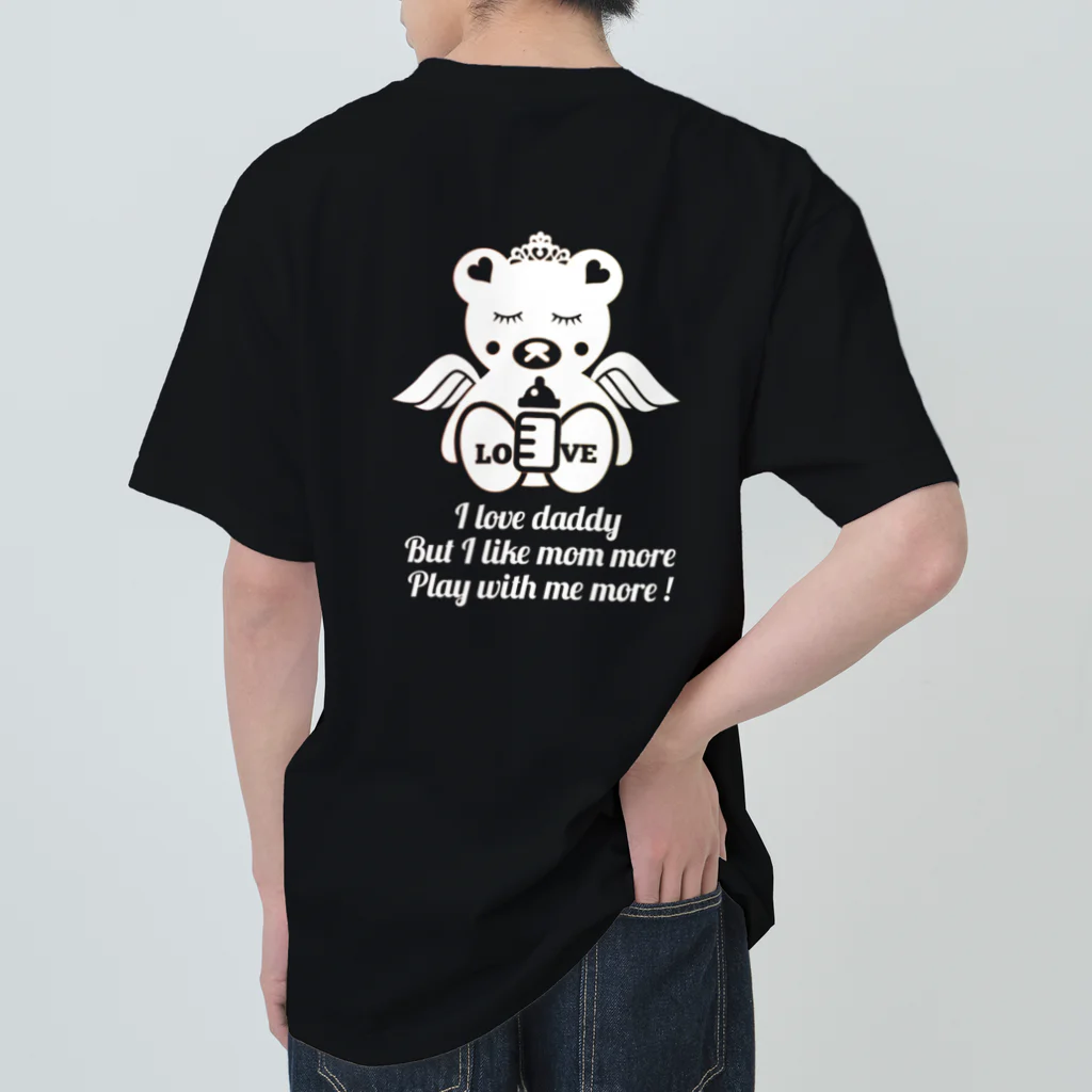 P➛fam.comのP➛kumaBABY(girls Ver.) Heavyweight T-Shirt