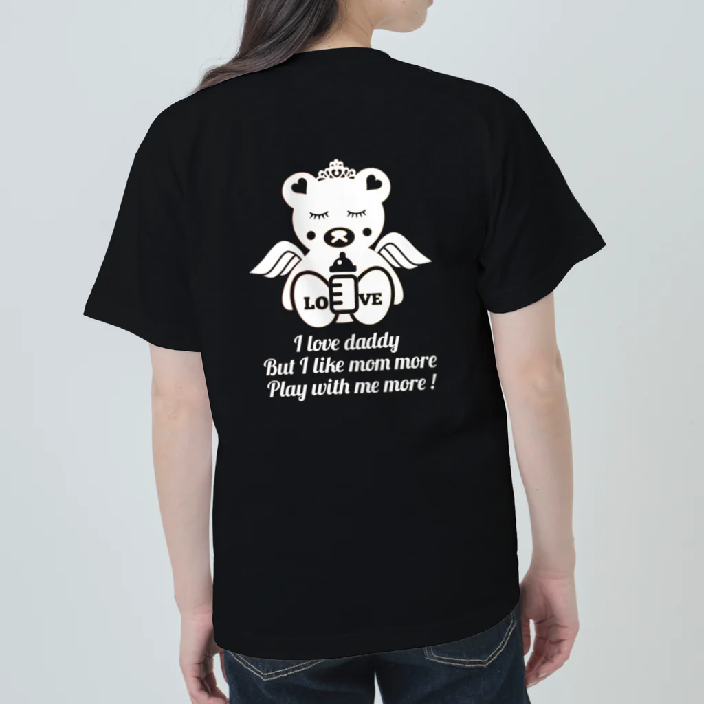 P➛fam.comのP➛kumaBABY(girls Ver.) Heavyweight T-Shirt