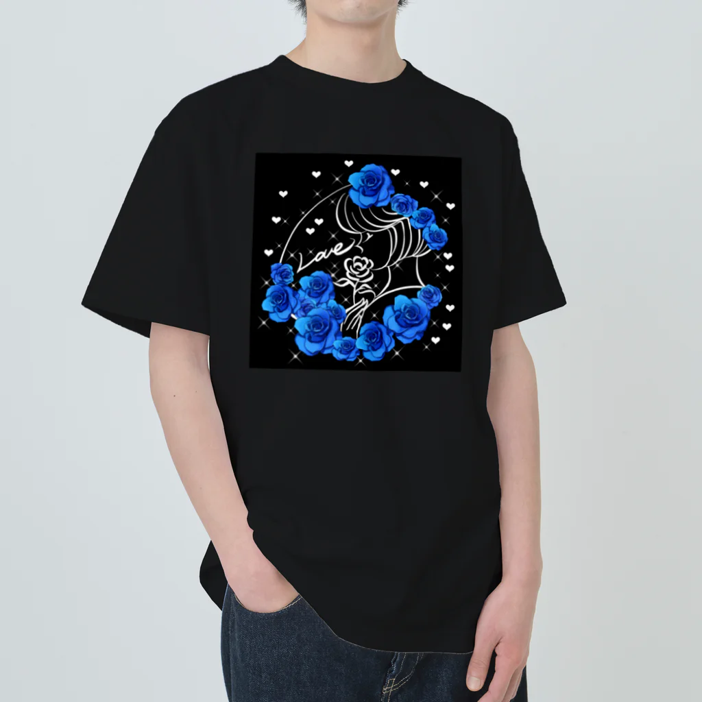 ✨🌈✨ユラクラカン🇯🇵 ✨🌈✨の❄️青の薔薇と祈り❄️ Heavyweight T-Shirt