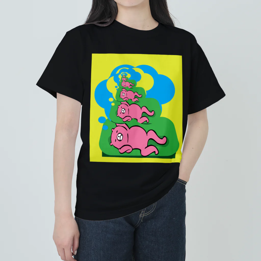 つきれうのハクチュウムブウクウ Heavyweight T-Shirt