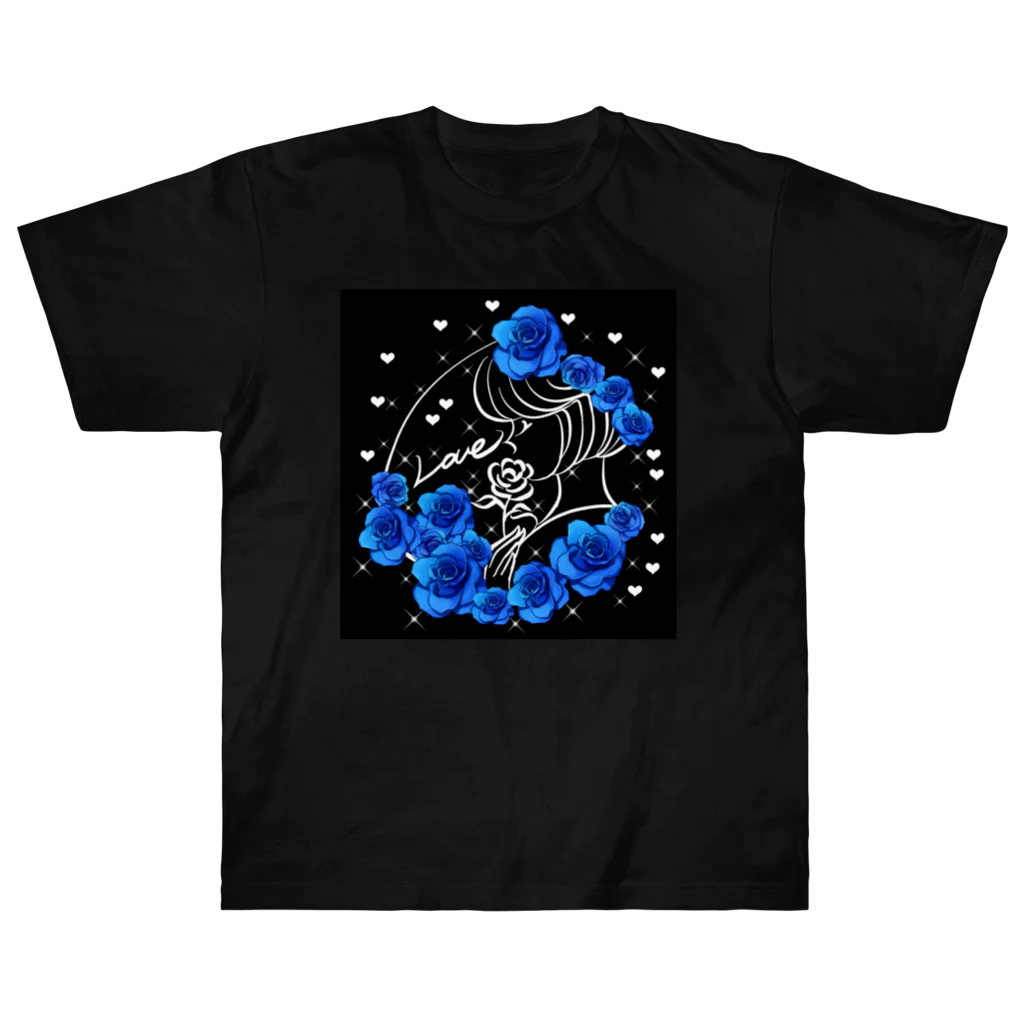 ✨🌈✨ユラクラカン🇯🇵 ✨🌈✨の❄️青の薔薇と祈り❄️ Heavyweight T-Shirt