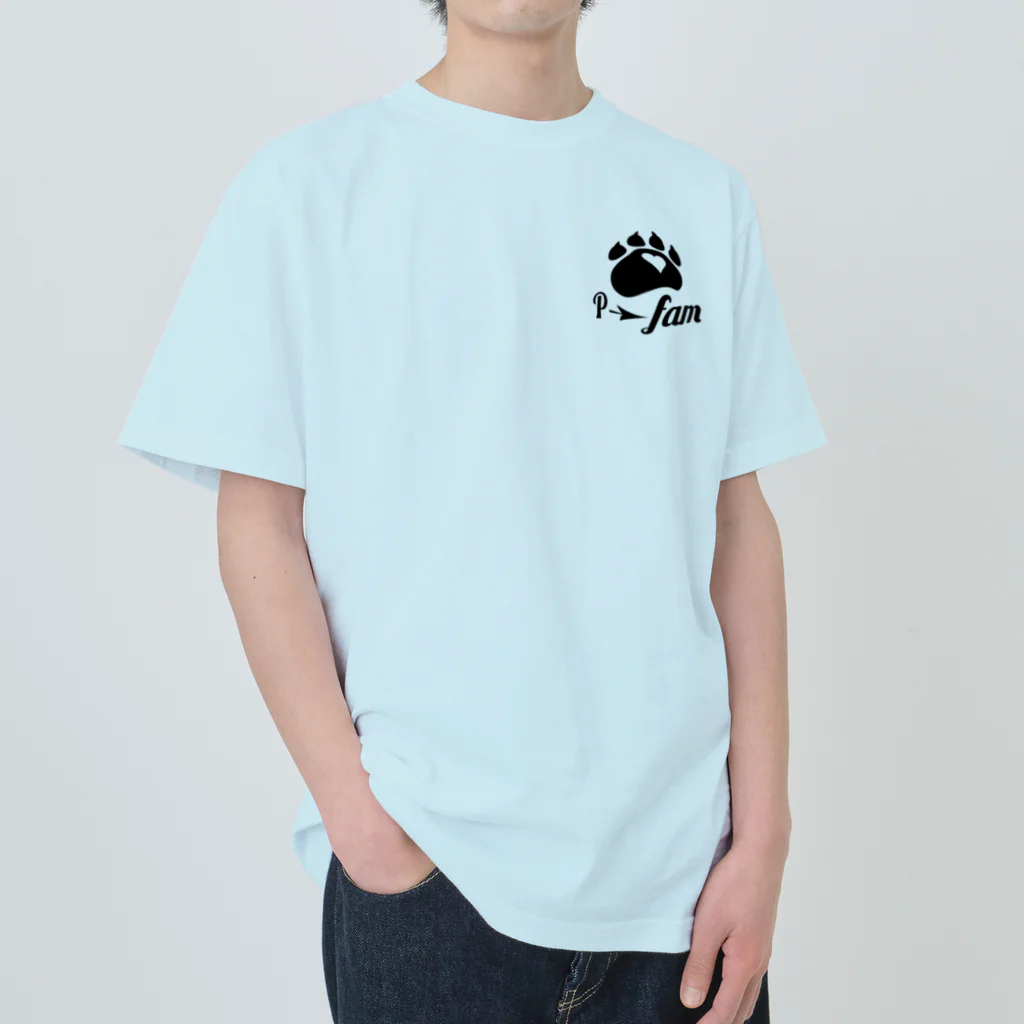 P➛fam.comのP➛KUMAちゃん(羽バージョン) ヘビーウェイトTシャツ