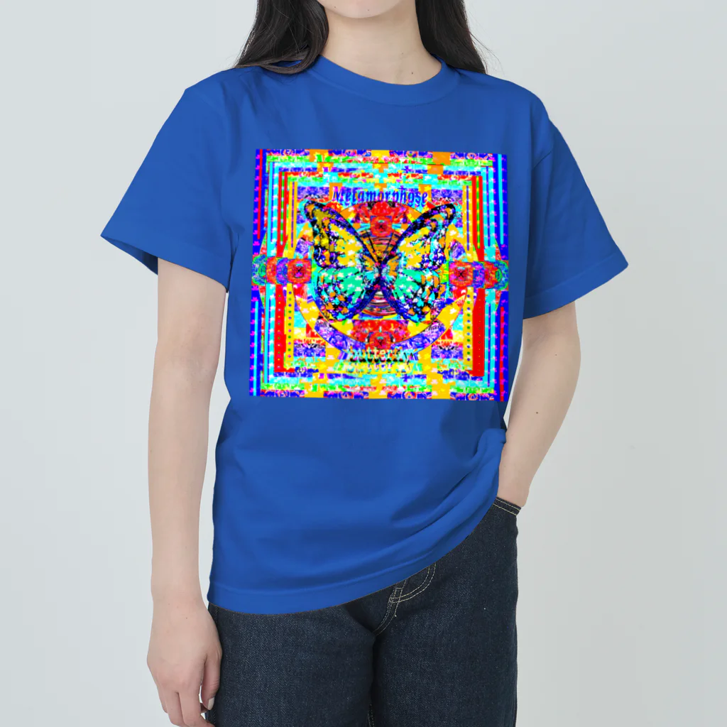 ✨🌈✨ユラクラカン🇯🇵 ✨🌈✨の✨🌈  変革の蝶　✨🌈 ヘビーウェイトTシャツ