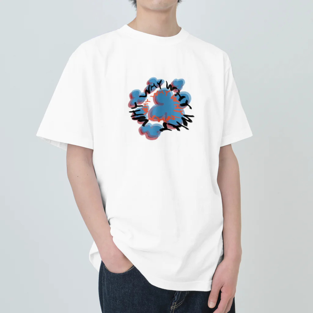 HATERUMOFUTOのwhy circle T ヘビーウェイトTシャツ