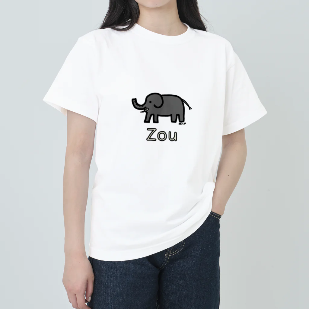 MrKShirtsのZou (ゾウ) 色デザイン Heavyweight T-Shirt