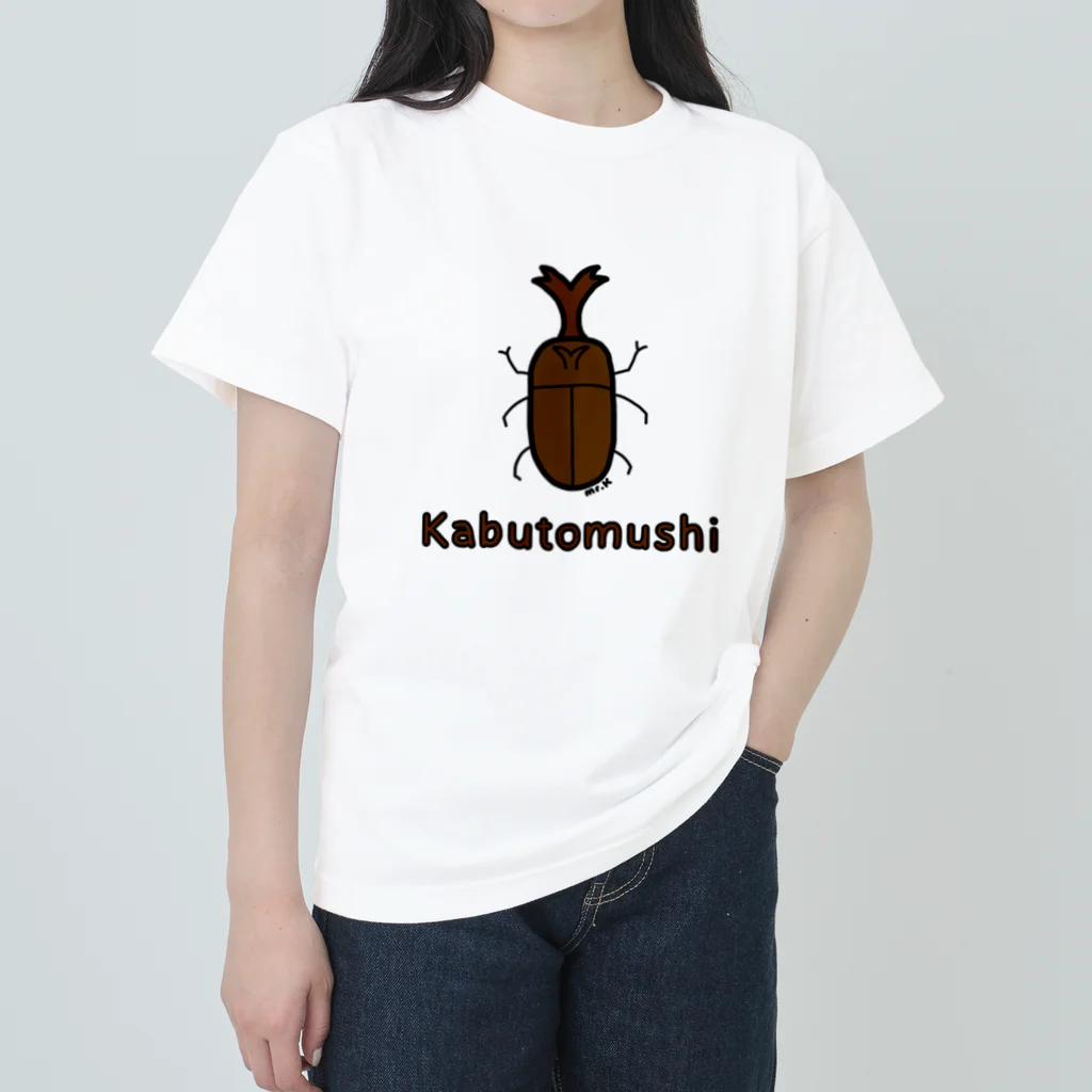 MrKShirtsのKabutomushi (カブトムシ) 色デザイン Heavyweight T-Shirt