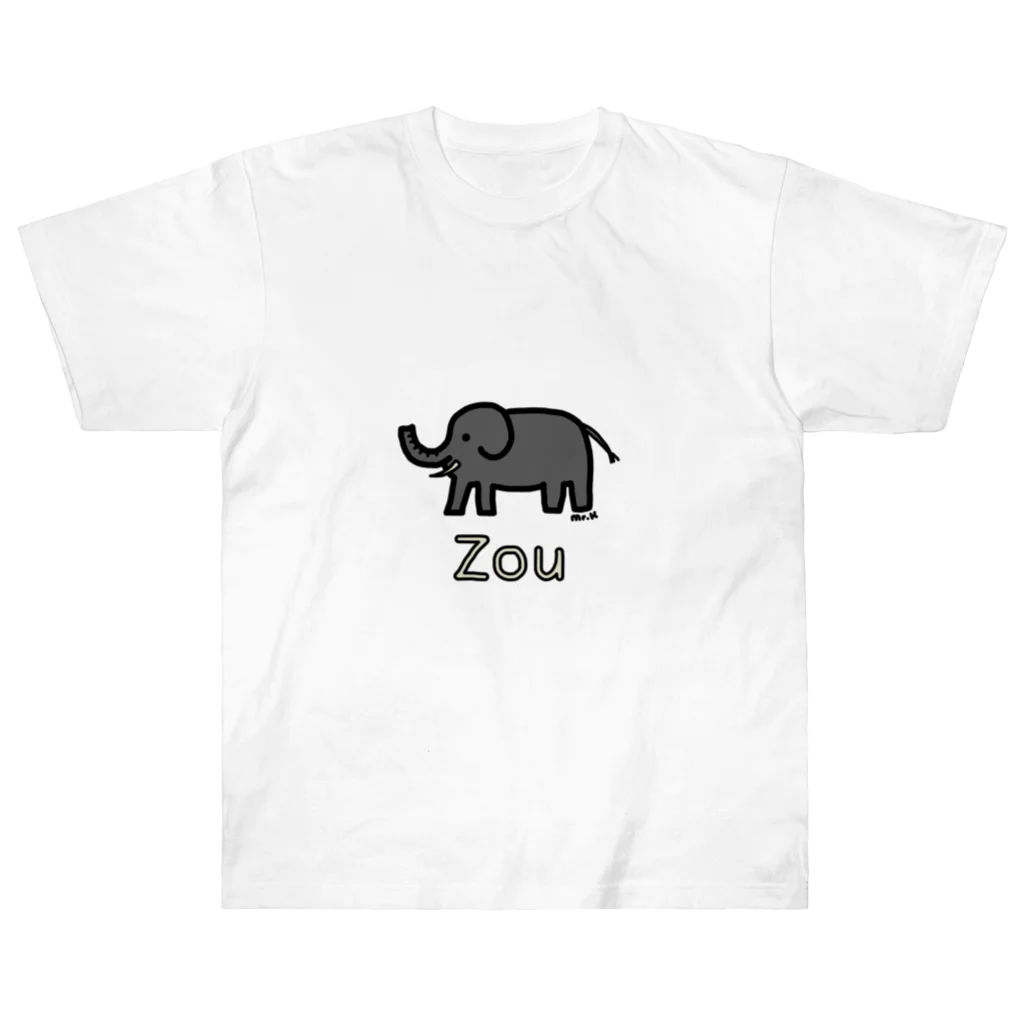 MrKShirtsのZou (ゾウ) 色デザイン Heavyweight T-Shirt