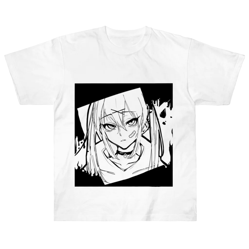 集え！病みかわ好きの森の｢病みてゃん｣ブラックぷりんとver. Heavyweight T-Shirt