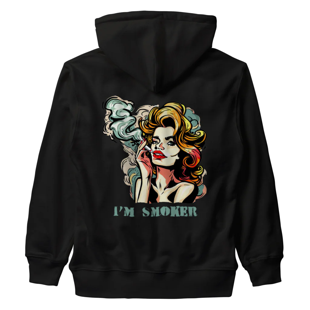 islandmoon13の煙草を吸う美女 Heavyweight Zip Hoodie