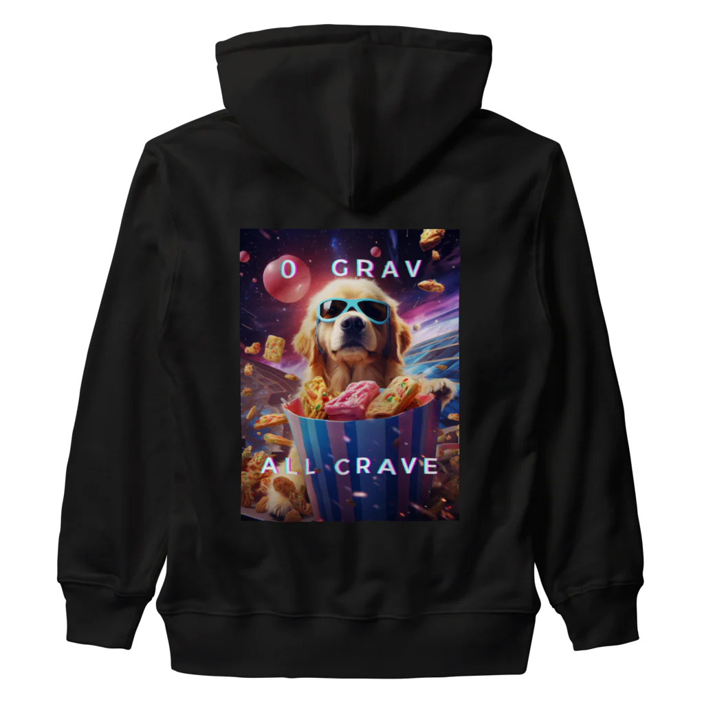 BarkingBeatsの【0 Grav, All Crave】 Heavyweight Zip Hoodie