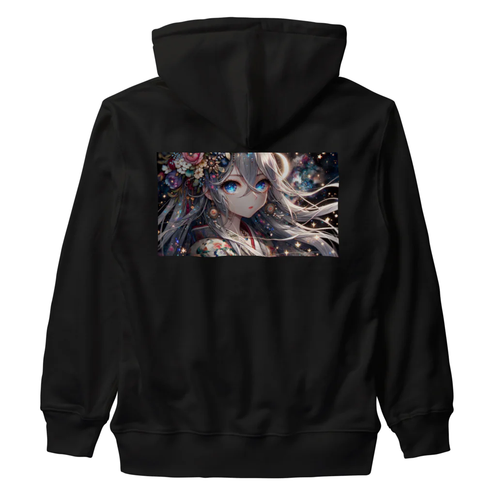 Sesilionの月下の神秘的な夜 Heavyweight Zip Hoodie