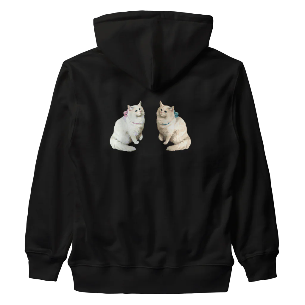 海賊猫 cocoのvictorian cat♡Donation♡お茶会ねこちゃん 『ねこのお茶会』 Heavyweight Zip Hoodie