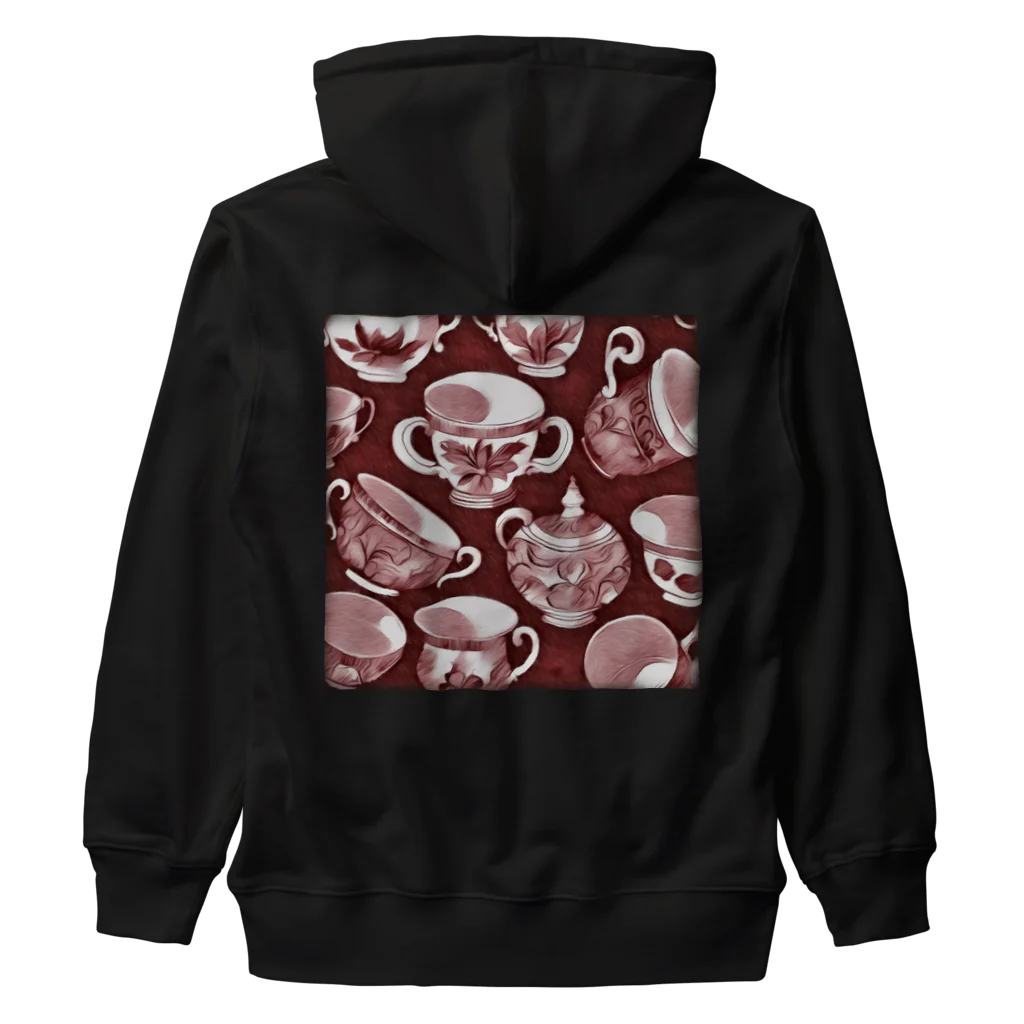 (っ◔◡◔)っ ♥ Le Petit Trésor ♥の花の詩カップ(The Flower Poetry Cup) Heavyweight Zip Hoodie