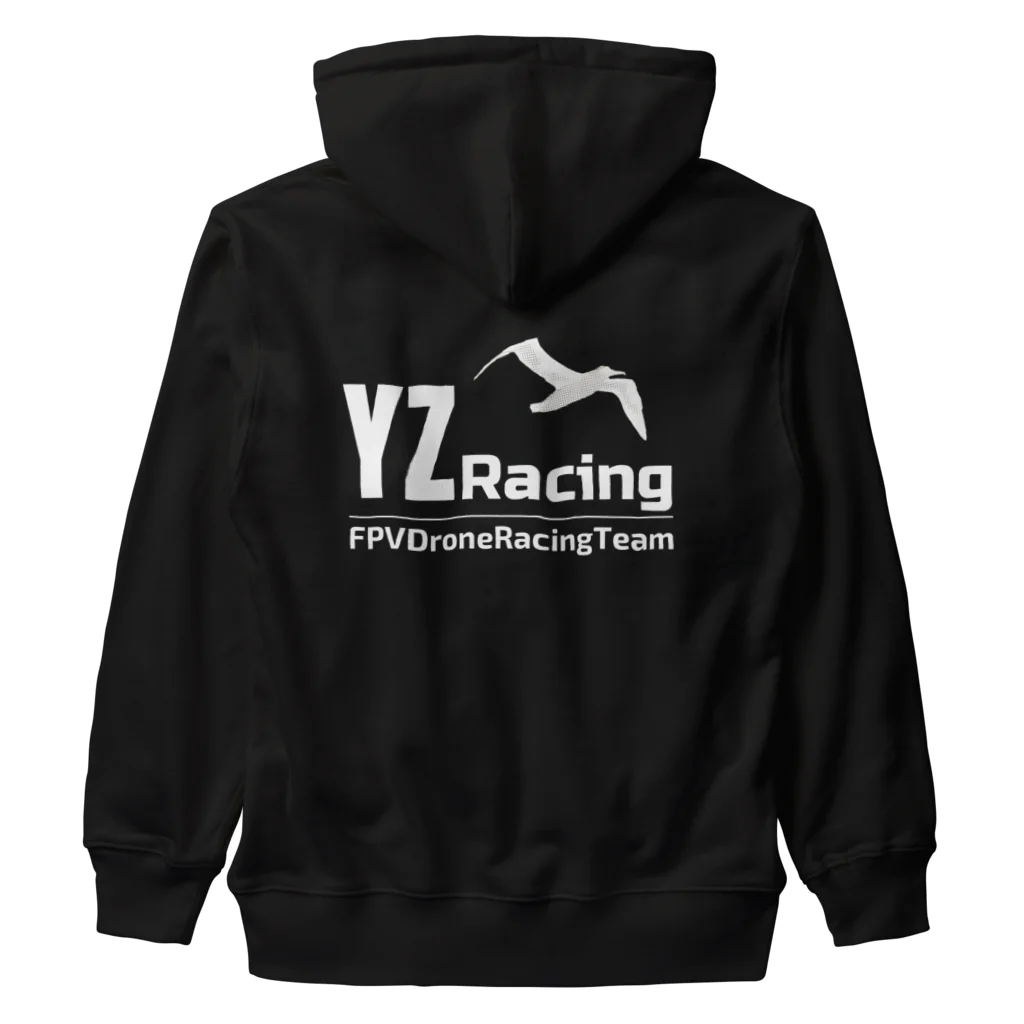 Shop YZRacingのYZRacing 白文字タイプ Heavyweight Zip Hoodie