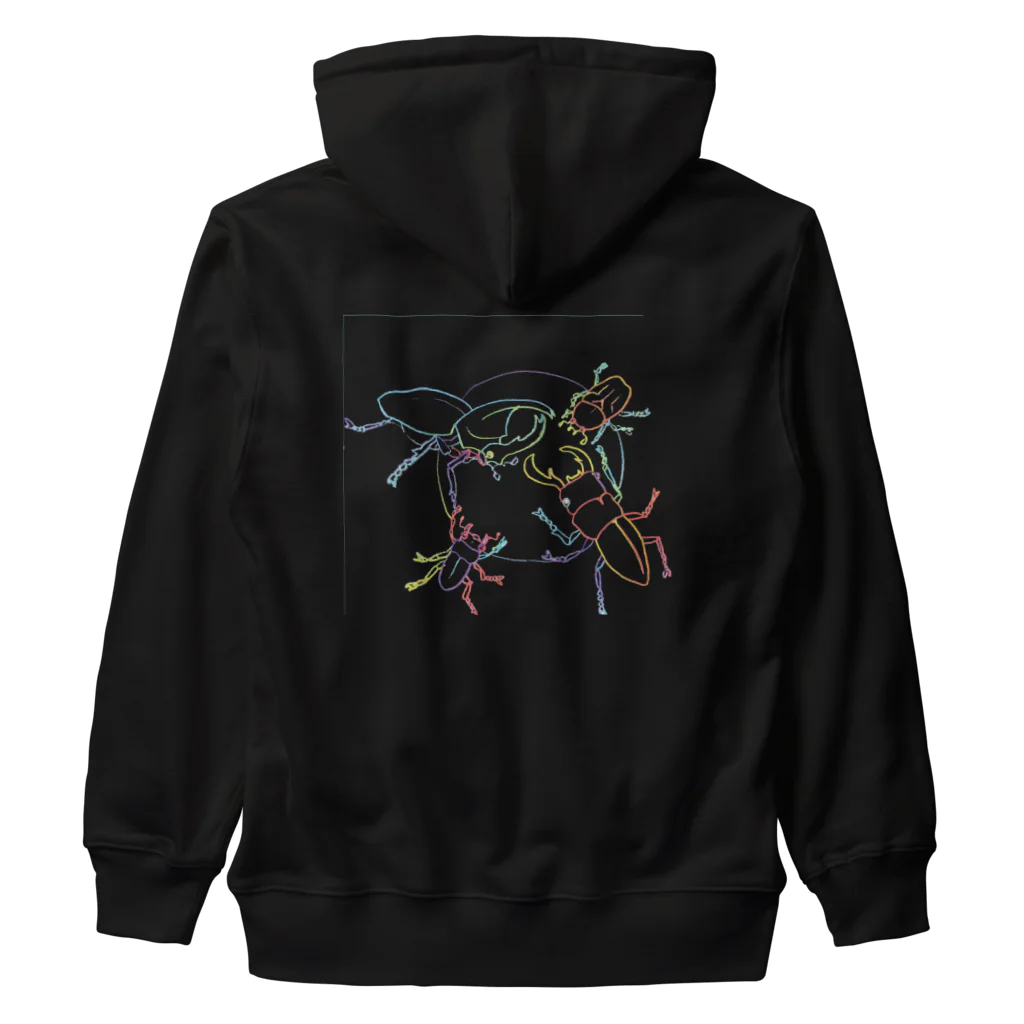 harukanitukiの★カブトムシ　クワガタムシ　オス　メス Heavyweight Zip Hoodie