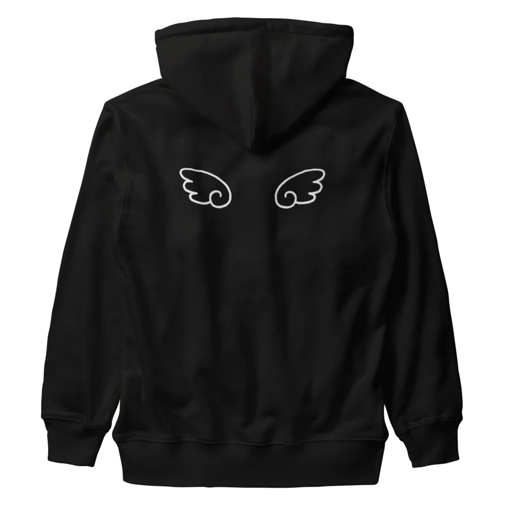 はぬの天使の羽（ホワイト） Heavyweight Zip Hoodie