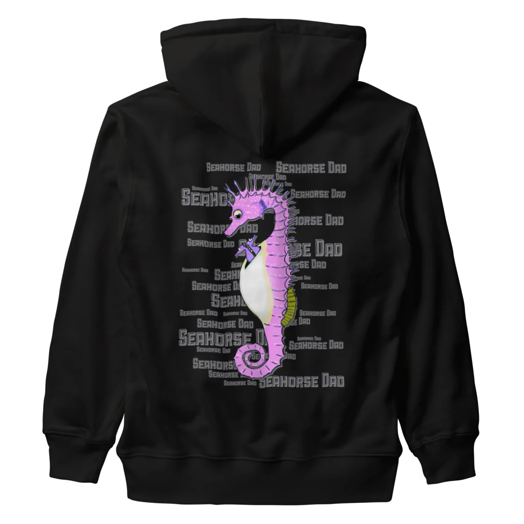 LalaHangeulのSeahorse Dad バックプリント Heavyweight Zip Hoodie