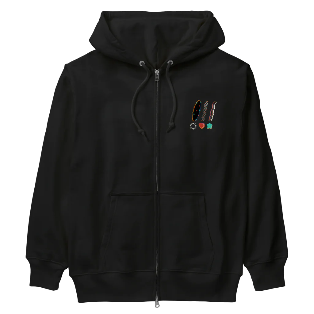 愉快レトロ雑貨屋★39太郎のトキメキびっくりマーク Heavyweight Zip Hoodie