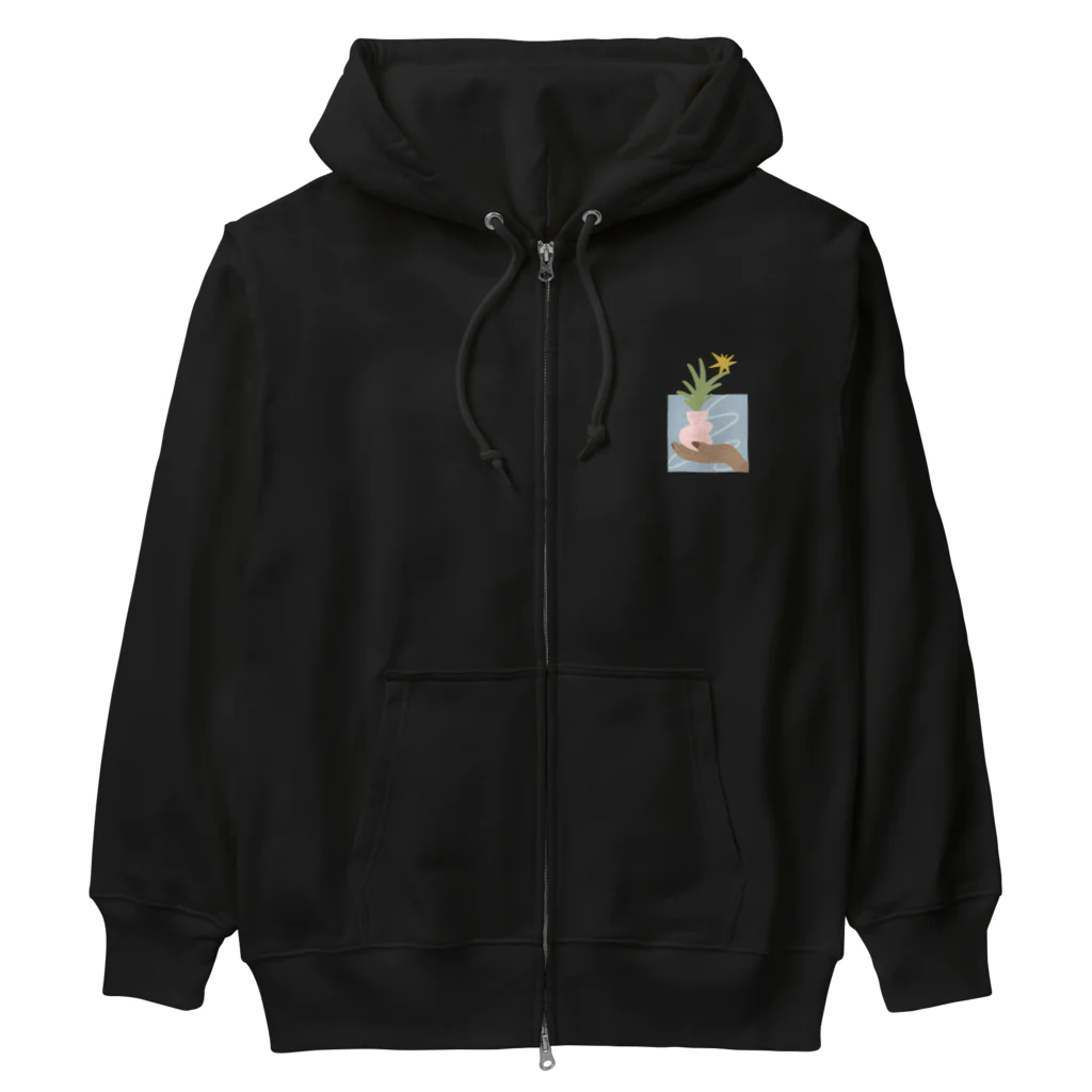 chabiのrelax time / blue Heavyweight Zip Hoodie