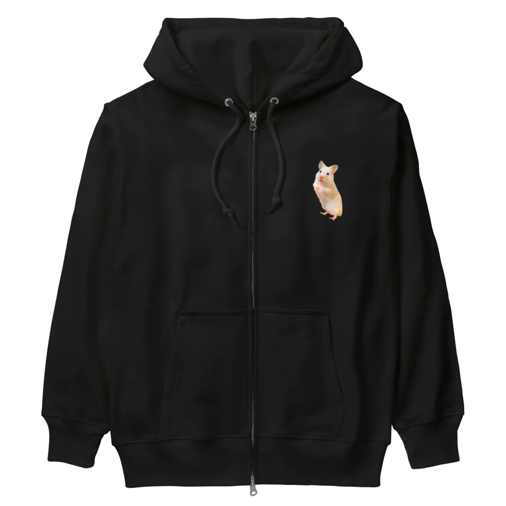 ハムスター愛好家 | Hamster Loverのシロクマハムスターゆきちゃん Heavyweight Zip Hoodie