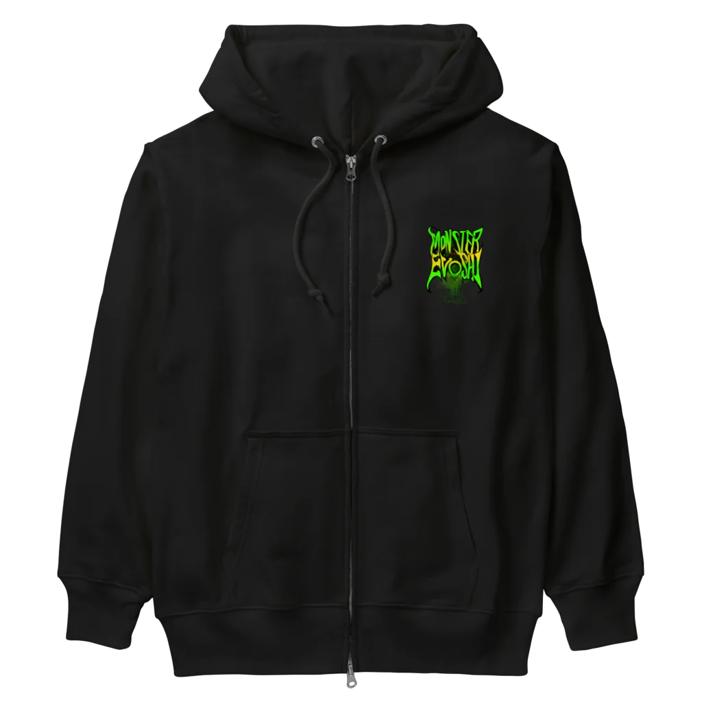 フレ末屋のモンスター・エヴォシ　グラフィティ風 Heavyweight Zip Hoodie