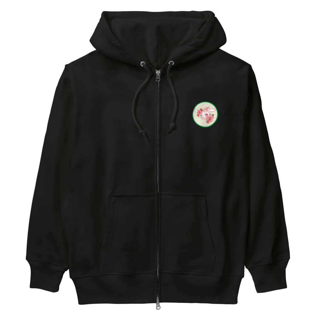 Rabbitflowerの♥らびこ♥クリスマスデザイン Heavyweight Zip Hoodie