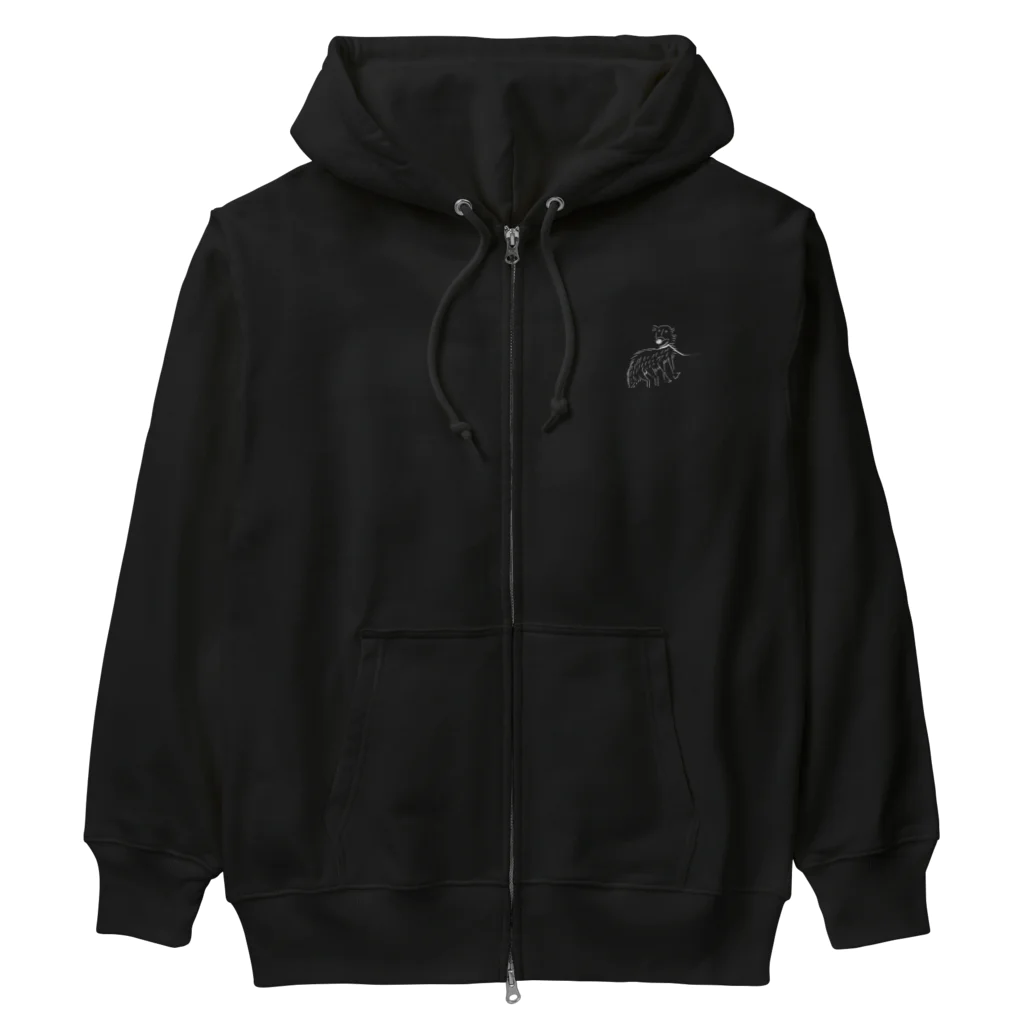 3iPad 1HUAWEIのボルゾイ（●ホワイト） Heavyweight Zip Hoodie