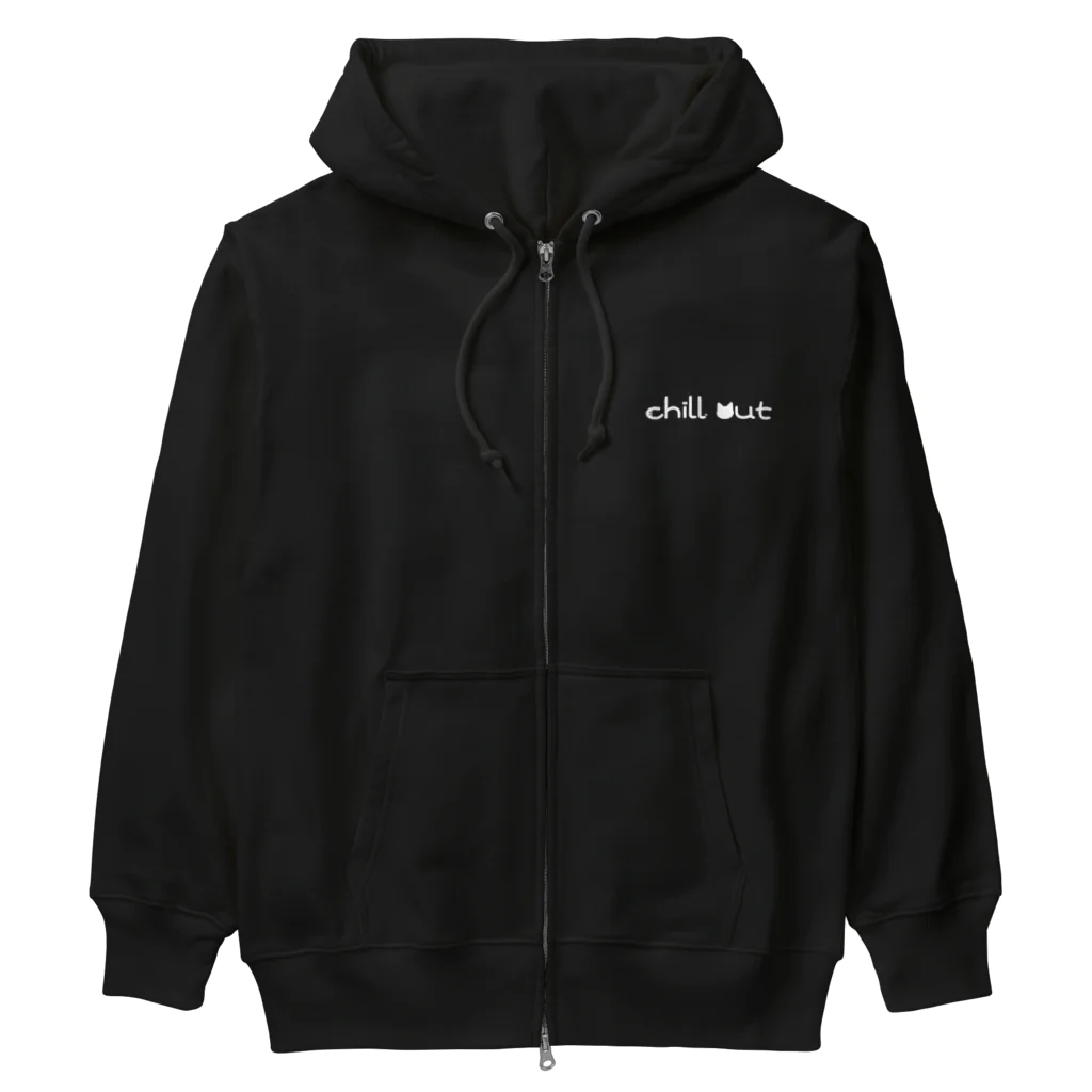 учк¡✼*のchill out(白文字ver.) Heavyweight Zip Hoodie